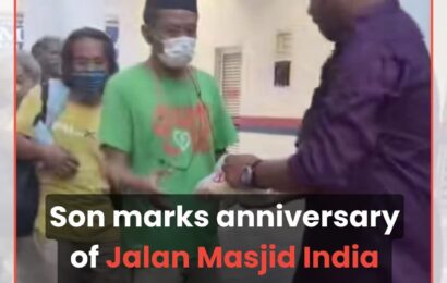 ஜாலான் மச்ஜித் இந்தியாவில் சிங்க் ஹோல் விபத்தில் உயிரிழந்த இந்திய நாட்டைச் சேர்ந்த மகளின் நினைவுநாள் தவசம் – மகன் சூர்யா அன்னதானம் வழங்கி அன்னை ஆவி அமைதிக்காக பிரார்த்தனை