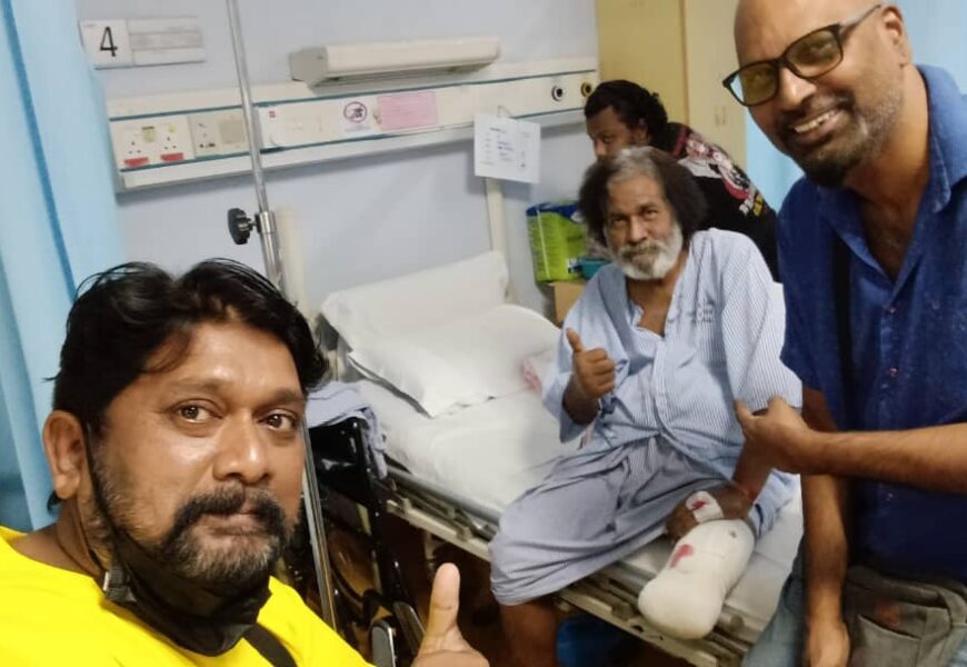 பிரபல நகைச்சுவை நடிகர் அபாங் சாத்தியாவை ஆம்பாங்கு பண்டான் மேவா மருத்துவமனையில் சந்திக்க கலைத்துறையினர் ஒன்று கூடினர்