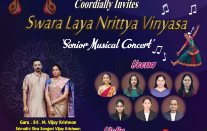 ராக மாலிகா கலாகேந்திரா வழங்கும் – ஸ்வர லய ந்ரித்த்ய விந்யாசா