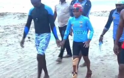 இலங்கையிலிருந்து இந்தியா வரை 9 மணி நேரம் இடைவிடாது நீந்தி சாதனை படைத்த மாற்றுத்திறனாளி சிறுவன்! 