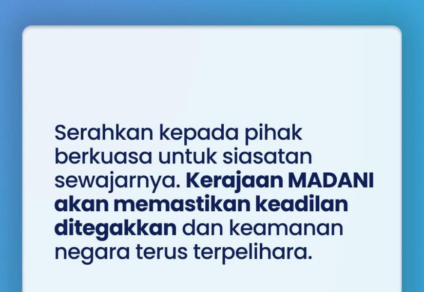 மலேசிய பிரதமர் Anwar Ibrahim இன்று வெளியிட்டுள்ள அறிக்கையில், சமீபத்தில் எழுந்துள்ள குற்றச்சாட்டுகள் மற்றும் சர்ச்சைகள் தொடர்பாக உண்மை முழுமையாகவும் வெளிப்படையாகவும்