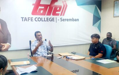 டத்தோ இப்ராஹிம் ஷா முன்னிலையில் TAFE கல்லூரி செரம்பானில் புதிய TVET வாகனப் பயிற்சியாளர்கள் இணைப்பு
