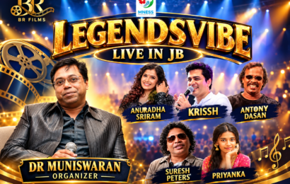 ‘LEGENDS VIBE – LIVE IN JB’  சுரேஷ் பீட்டர்ஸ் முதன்முறையாக ஜோகூர் பாருவில் இசை நிகழ்ச்சி!
